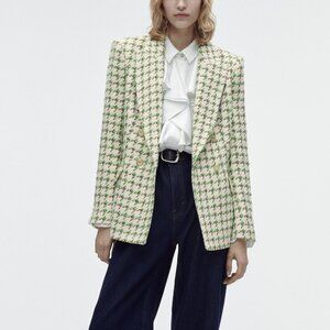 NEW Zara Textured Blazer Size XL